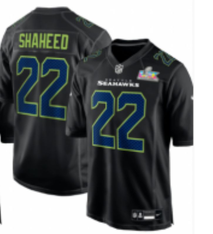 Men 2026 Seattle Seahawks #22 Shaheed Black Nike Limited NFL Jersey 02